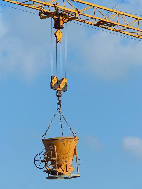 Tower Crane with hoist.
